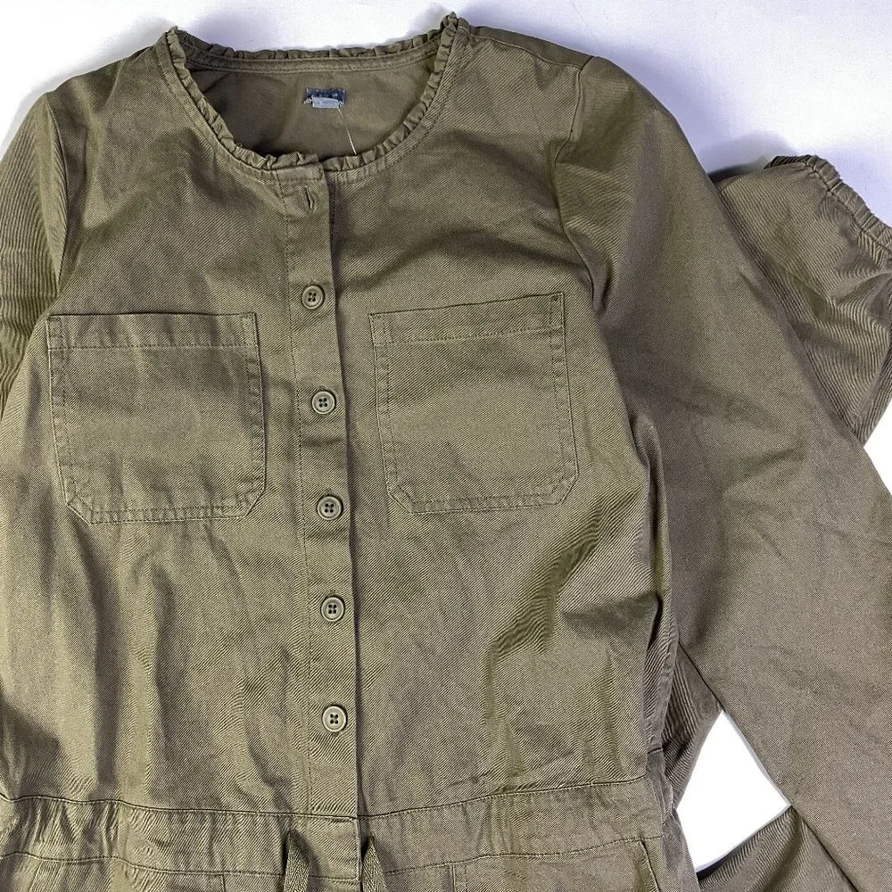 Aerie Olive Softest Utility One Piece Jumpsuit NEW - Picture 3 of 5